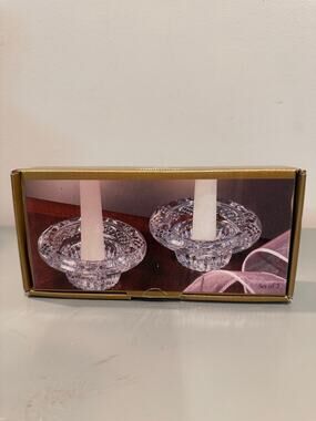 Crystal Clear Industries Moonlight Crystal Votive Candle Holders Set of 2 NIB⁠